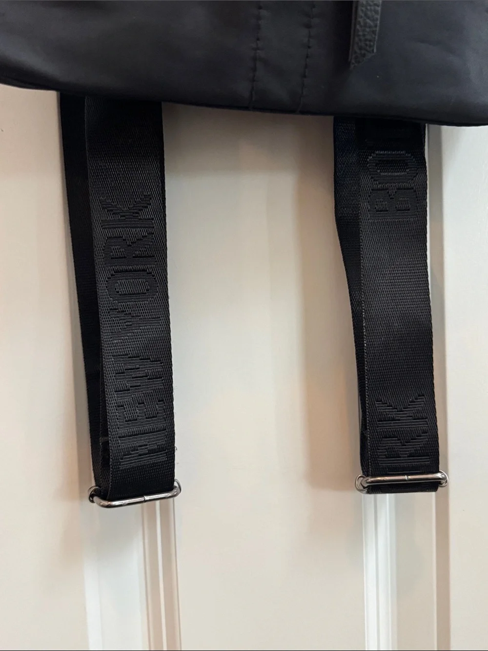 Botkier Black Nylon & Leather Flap Backpack